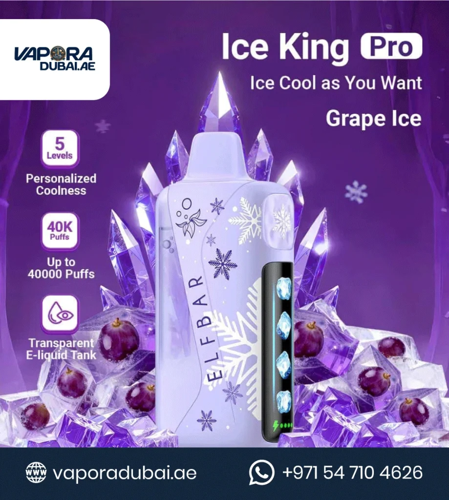 ELFBAR Ice King Pro 40k Puffs Grape Ice in Dubai UAE