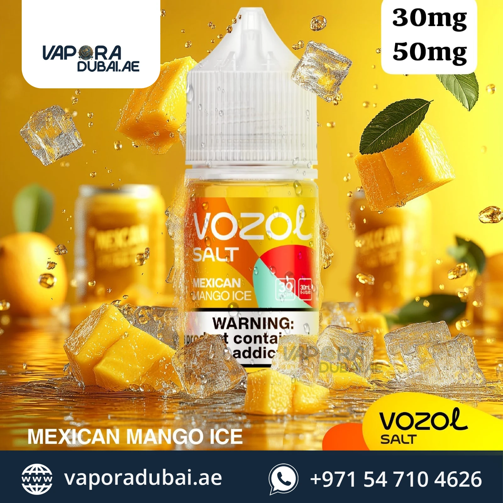 Vozol Saltnic E-juice 20MG Mexican Mango Ice in Abu Dhabi UAE
