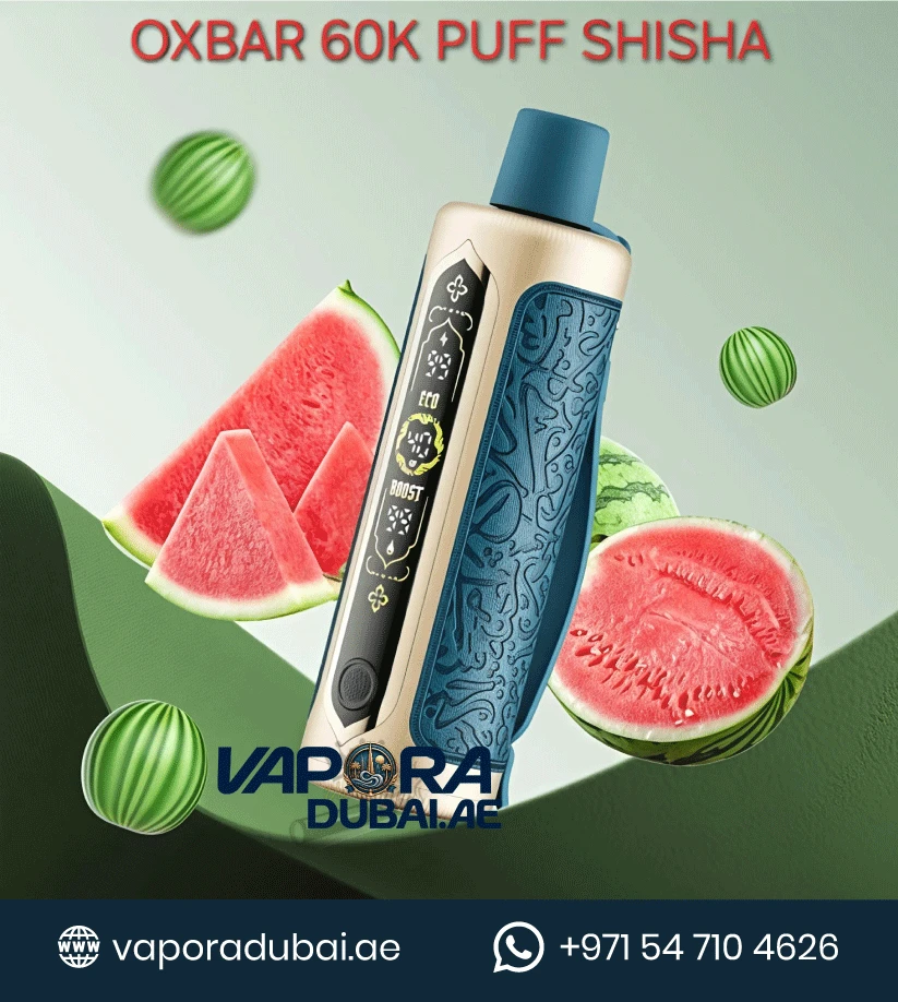 Oxbar Shisha 60000 Puffs Disposable Vape Watermelon Bubble Gum in Dubai UAE