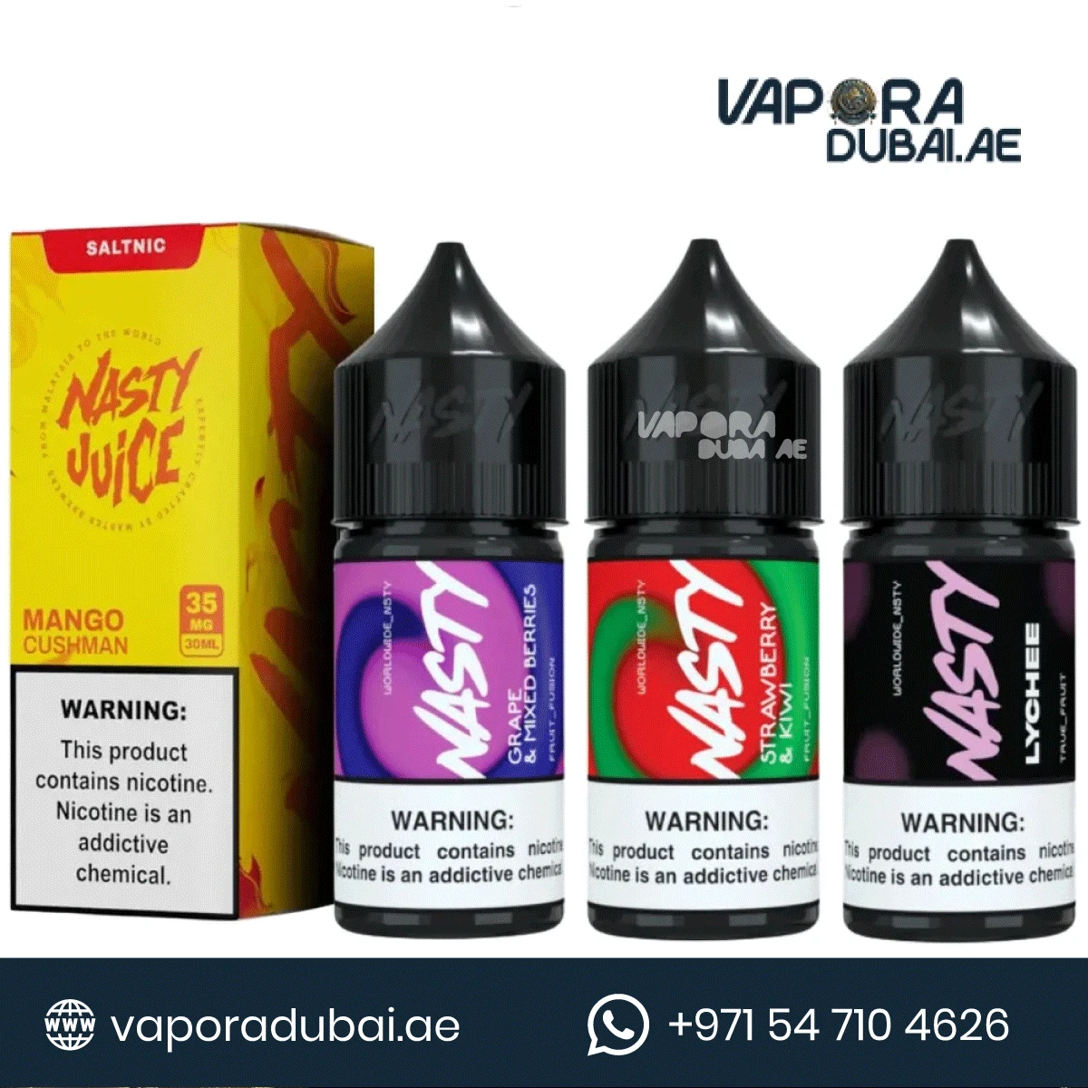 Nasty Salt Nicotine E-liquid in Dubai UAE Nasty Salt Nicotine E-liquid in Dubai UAE