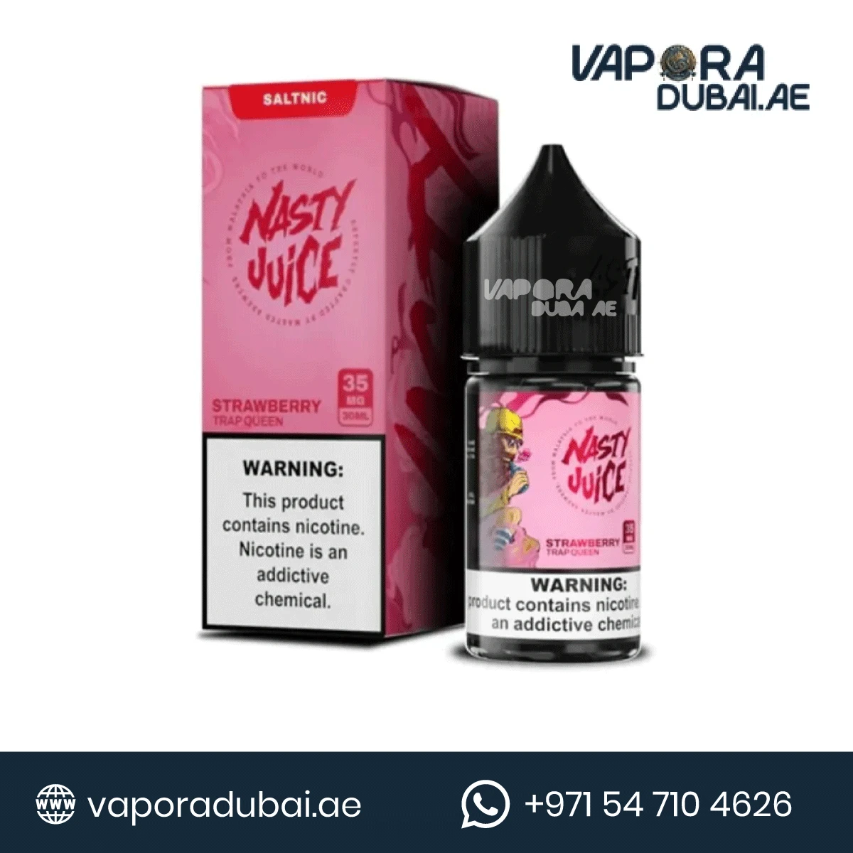 Nasty Salt Nicotine E-liquid Strawberry (Tap Queen) in Dubai UAE