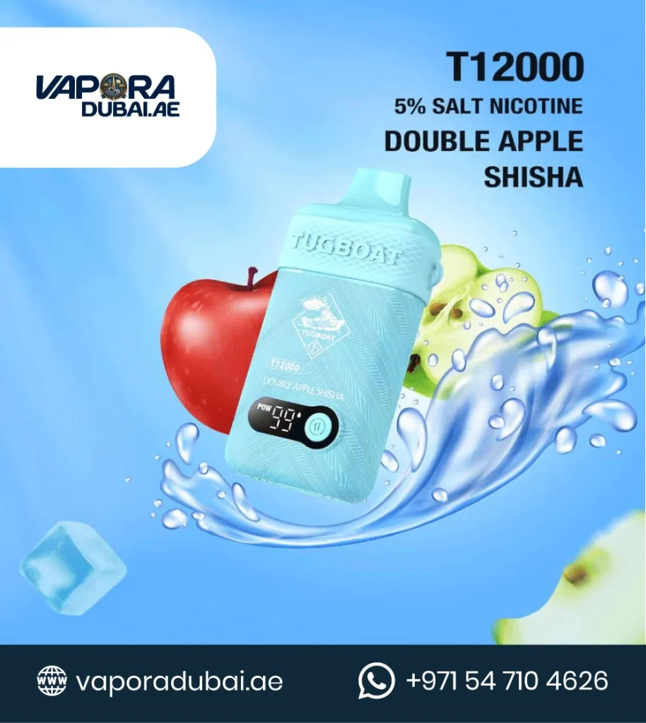 TUGBOAT T12000 Double Apple Shisha DISPOSABLE VAPE In Dubai UAE