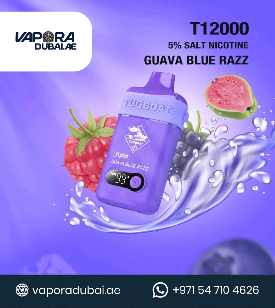 TUGBOAT T12000 Guava Blue Razz DISPOSABLE VAPE In Dubai UAE