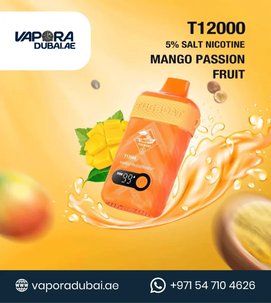 TUGBOAT T12000 Mango Passion Fruit DISPOSABLE VAPE In Dubai UAE