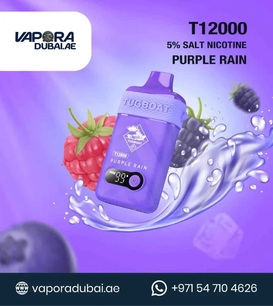 TUGBOAT T12000 Purple Rain DISPOSABLE VAPE In Dubai UAE