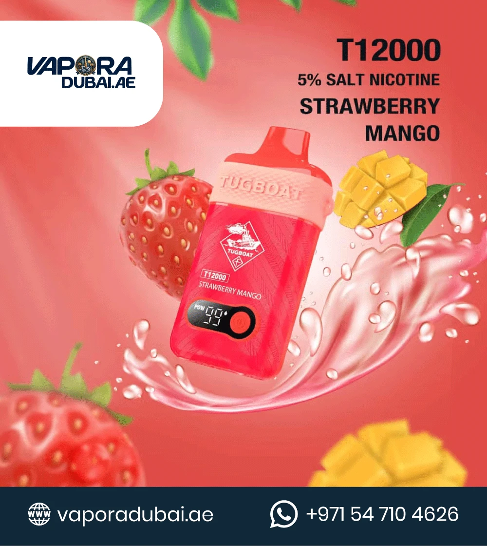 TUGBOAT T12000 Strawberry Mango DISPOSABLE VAPE In Dubai UAE