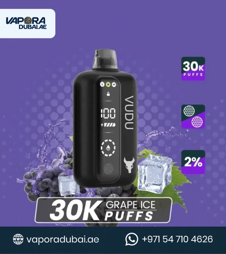 VUDU PRO 30000 Puffs Grape Ice 20MG in Dubai