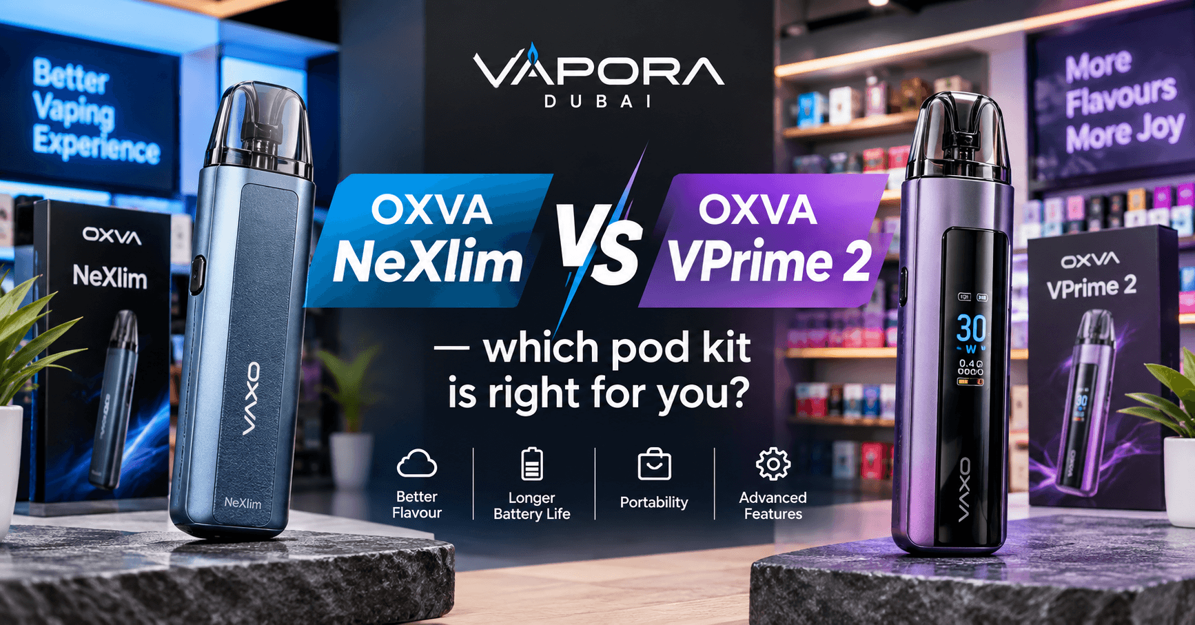 OXVA NeXlim vs OXVA VPrime 2 — which pod kit