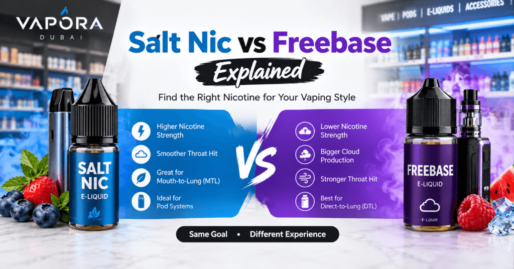 Salt nic vs freebase explaine