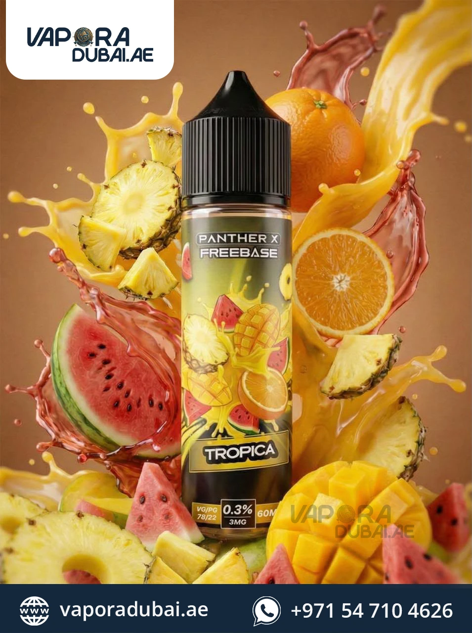 Panther X Freebase E-Liquid 60ml TROPICA in Dubai