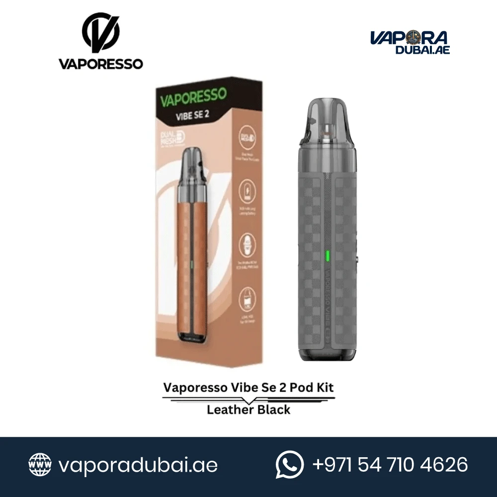 Vaporesso Vibe SE 2 Pod Kit Leather Black in Dubai