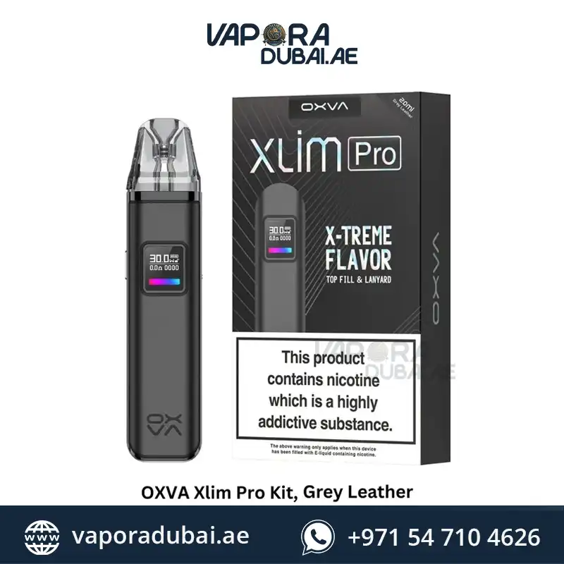 OXVA Xlim Pro Pod System Kit 30w 1000 mAh grey leather in UAE