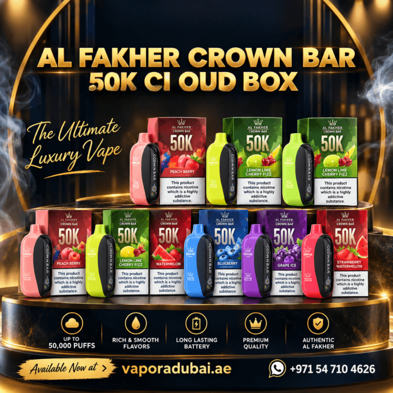 Crown Bar Al Fakher Cloud Box 50000 Puffs Disposable Vape in Dubai