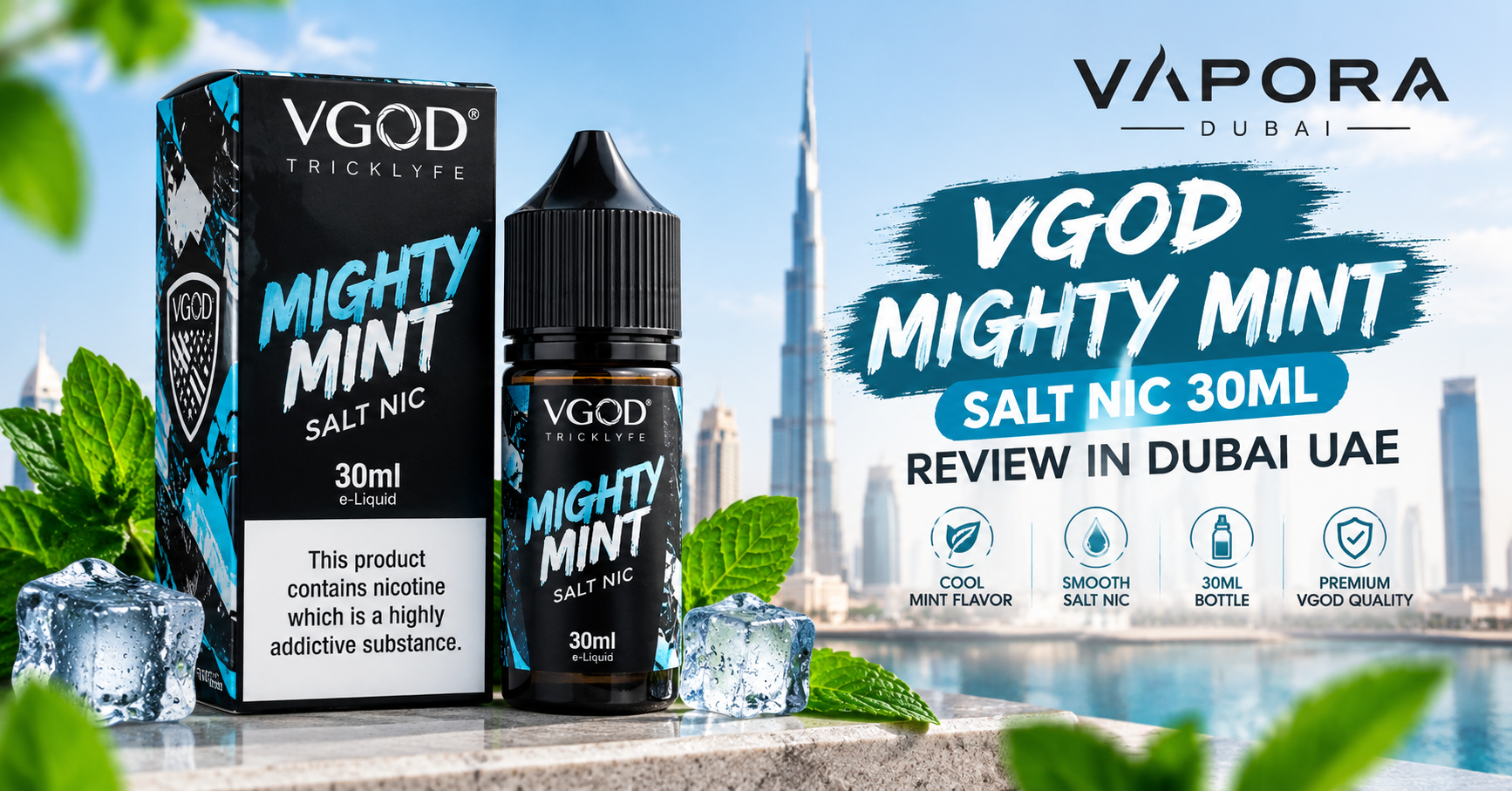 VGOD Mighty Mint Salt Nic 30ml Review In Dubai UAE
